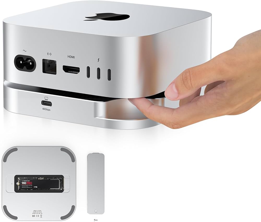 Gabinete SSD M.2 NVMe de 40 Gbps para Mac mini M4/M4 Pro